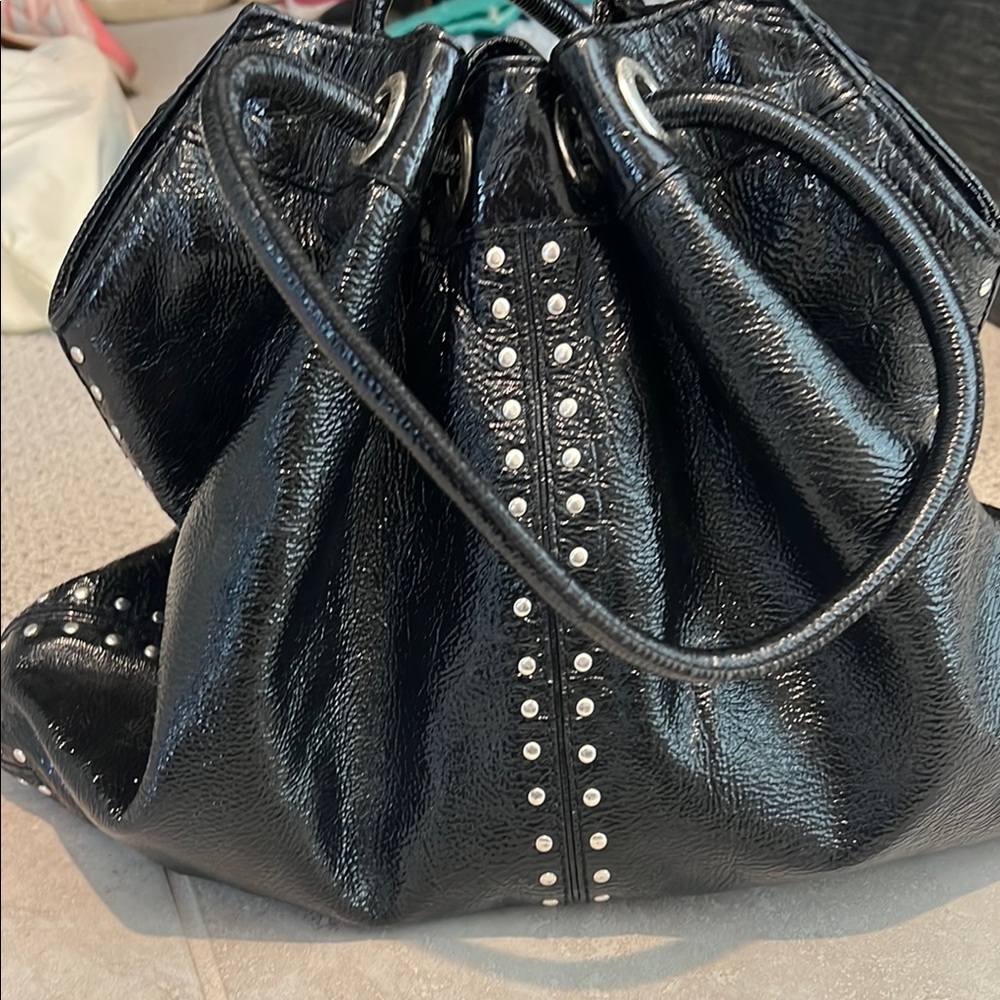 Black Studded Leather Bag